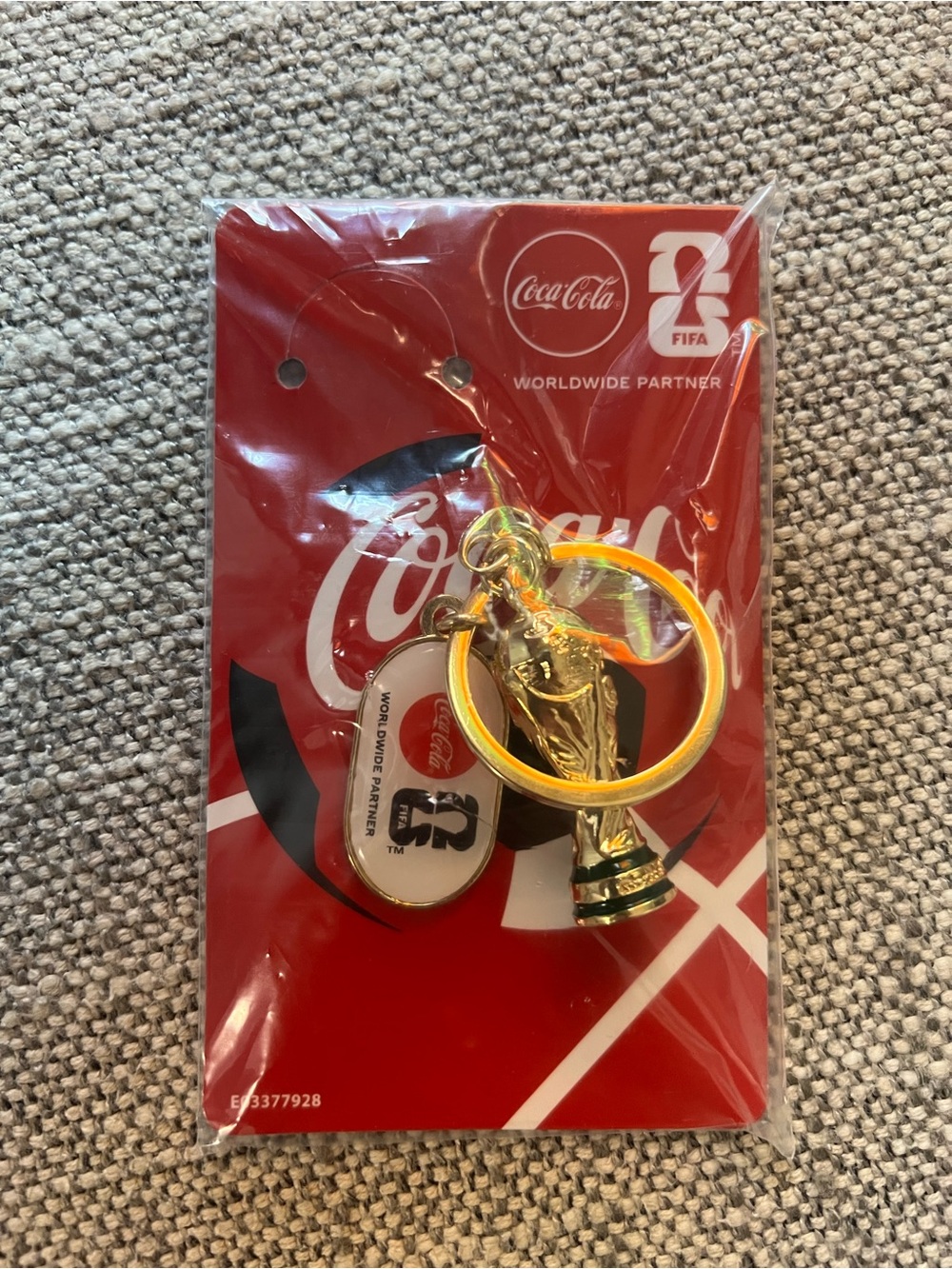 Authentic Coca Cola FIFA World Cup 2026 Trophy Keychain New
